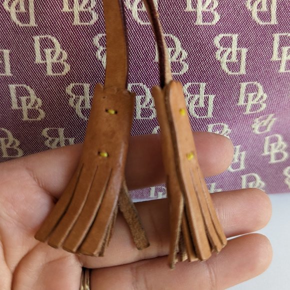 Dooney Burke Pink Leather Canvas Mini Satchel Bag - Picture 2 of 16